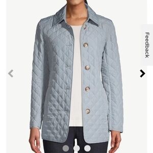 Chico’s NEW Women’s  Quilted Jacket Soft Blue Preppy Pastel Riding Classic